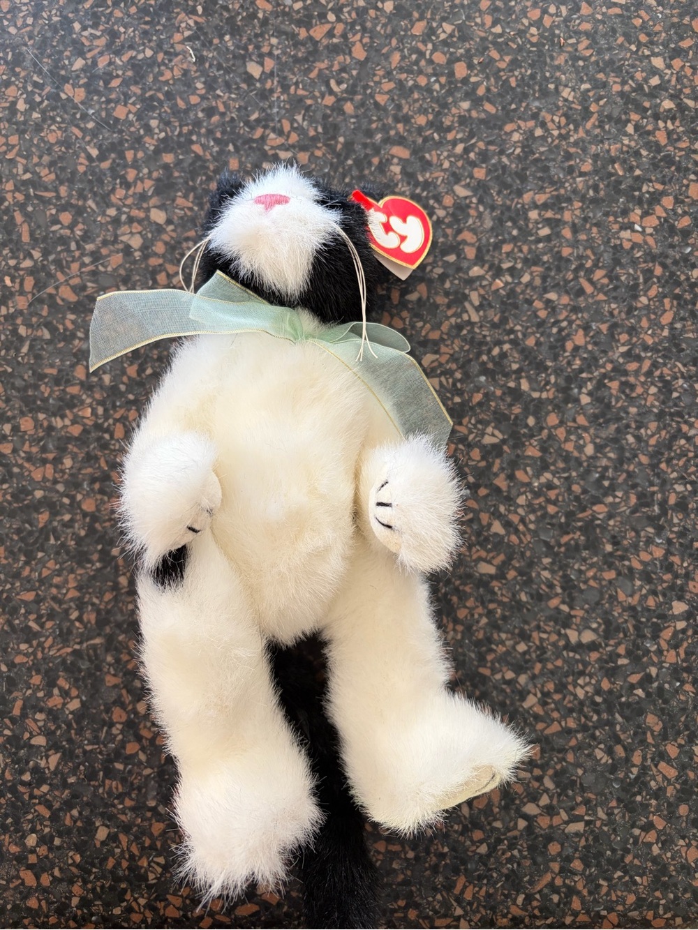 TY Plush Black & White Cat Small “Arlen”